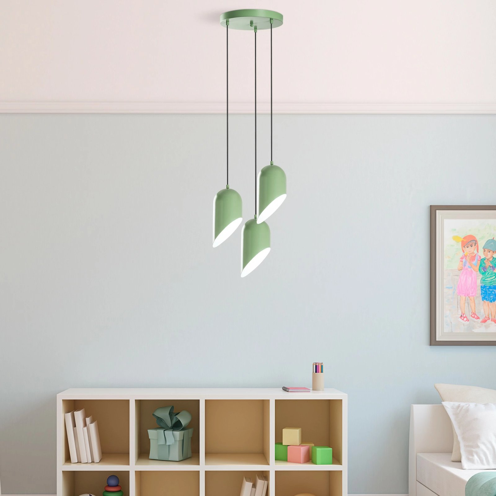 Llambë tavani Opviq, Kesik - 6176 - 3, ngjyrë mint