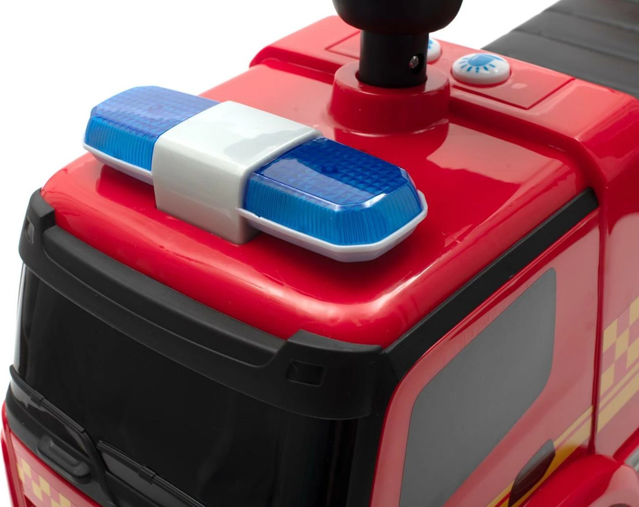 Makinë lodër me shtytje, Baby Mix, Mercedes HASICI, deri 25 kg, me drita e tinguj, 12m+, e kuqe