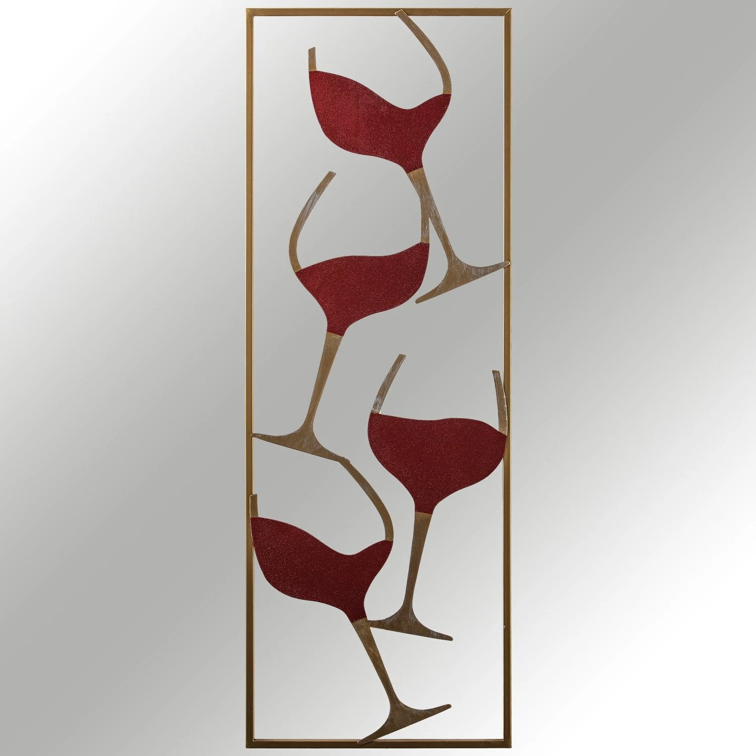 Aksesor dekorativ metalik për mur, Wallity, motiv vere, shumëngjyrësh, 32x5x90cm