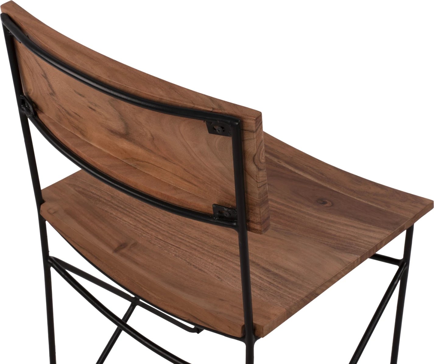 Karrige prej druri të ngurtë akacie dhe metali, ngjyrë natyrale, 46x51x84 cm, FH8180.11