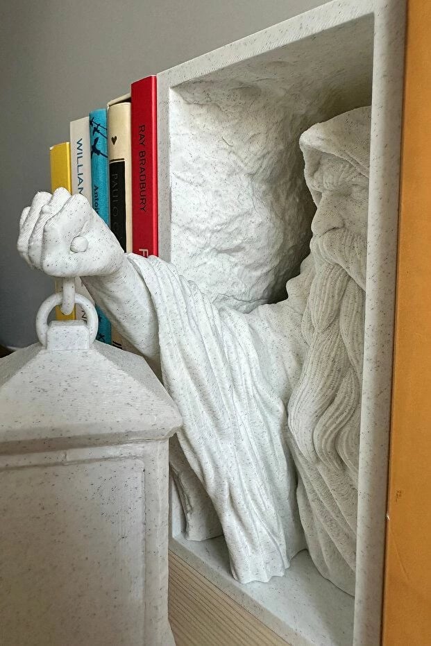 Mbajtës librash plastik, i bardhë, me dritë, Evila Originals, My Sterious