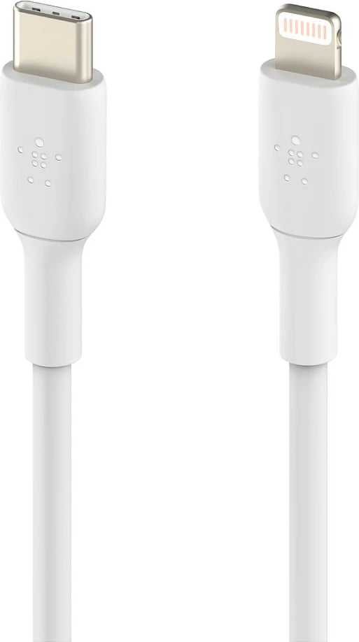 Kabllo Belkin CAA003bt2MWH, 2m, USB-C në Lightning, e bardhë