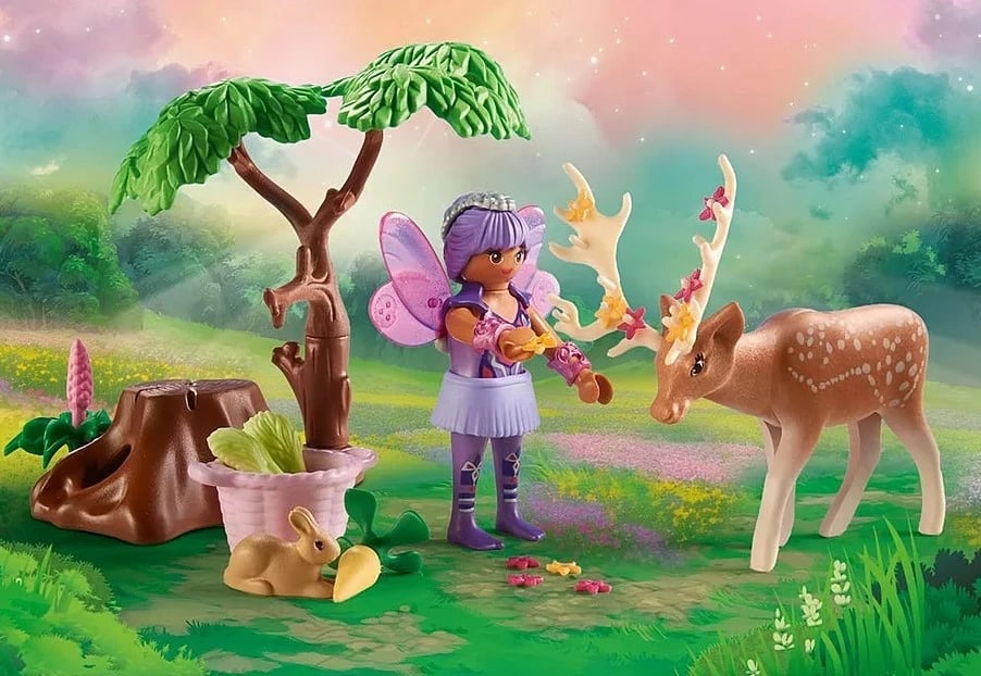 Set figurina Playmobil Princess Magic 71800 me zanat e pyllit dhe kafshë