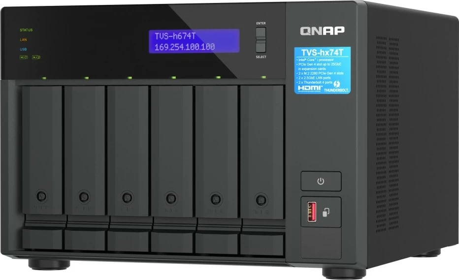 NAS QNAP TVS-h674T-i5-32G, Intel Core i5-12400, 72TB