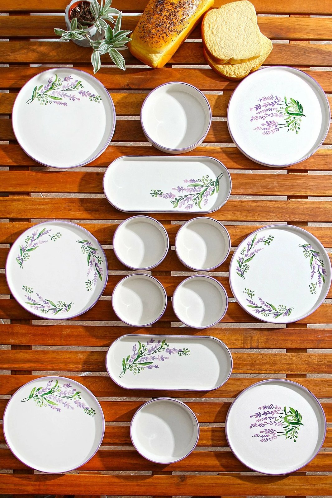 Set mëngjesi 14 pjesësh Hermia, Lavanta 14