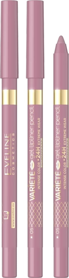 Laps për buzë Eveline Cosmetics Variety Waterproof Gel Lip Contour Pencil 05 për femra, 1 art