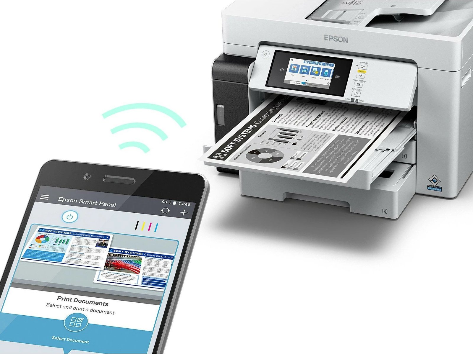 Printer multifunksional Epson EcoTank Pro ET-M16685, mono inkjet, A3, 550 fletë, Wi-Fi