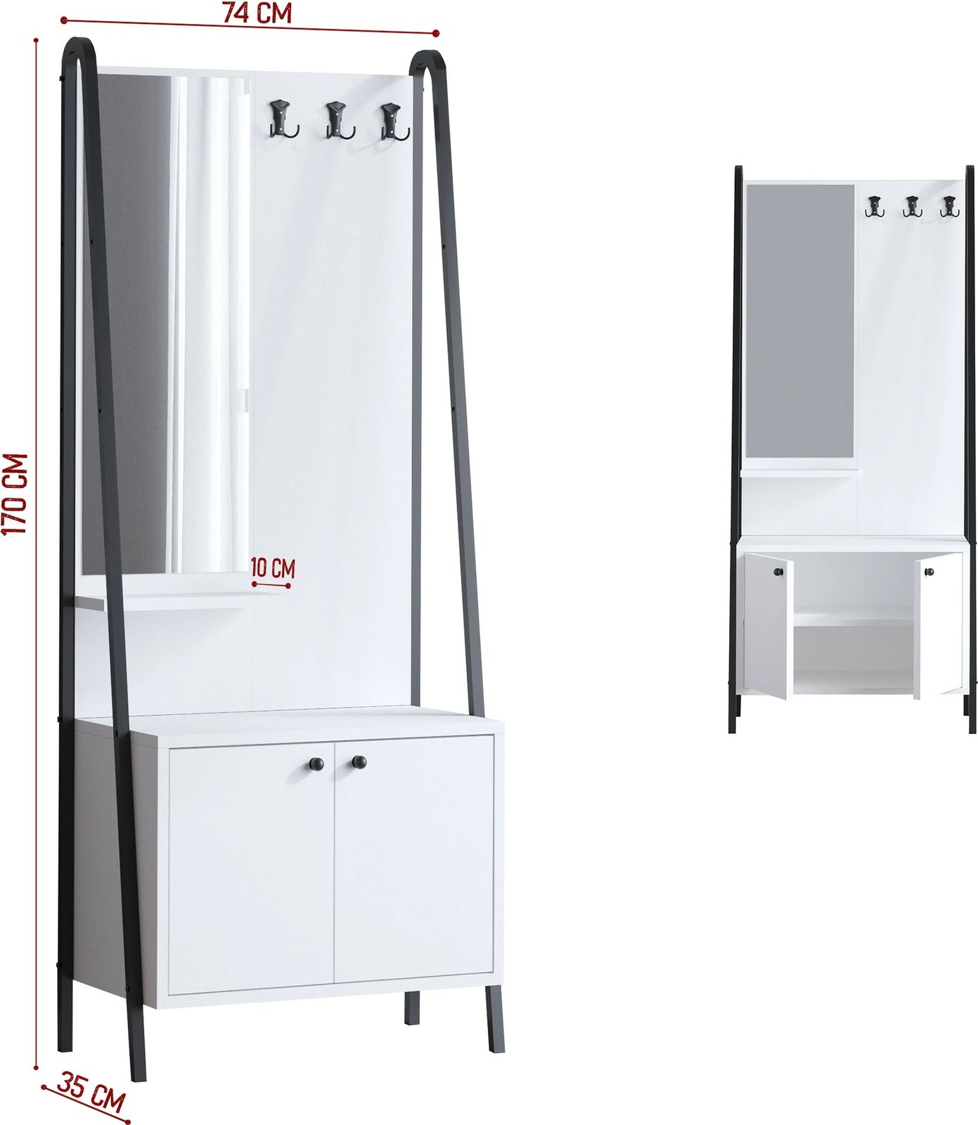 Stendë korridori Hanah Home, Lole, e zezë dhe e bardhë Stendë korridori Hanah Home, Lole, e zezë dhe e bardhë