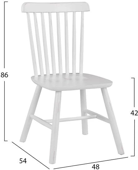 Karrige druri Lucien, ngjyrë e bardhë antike, FH8645.03, 48x54x86 cm