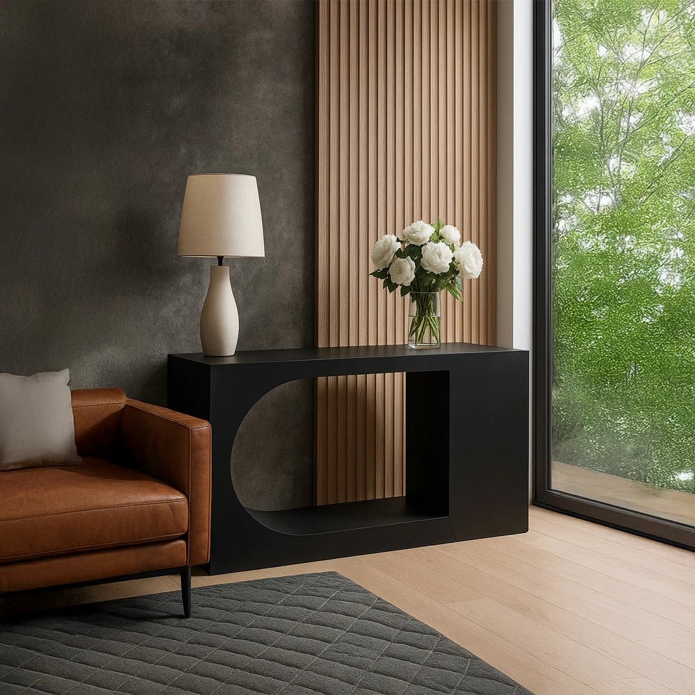 Konsol Bell, e zezë, 120x32x75