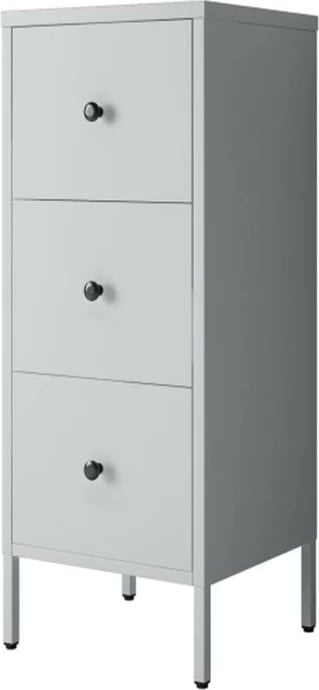 Raft metalik Nextdeco me 3 sirtarë, H102x43x40cm, Bardhë