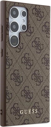 Mbështjellës Guess 4G Metal Gold Logo për Samsung Galaxy S24 Ultra, Kafe