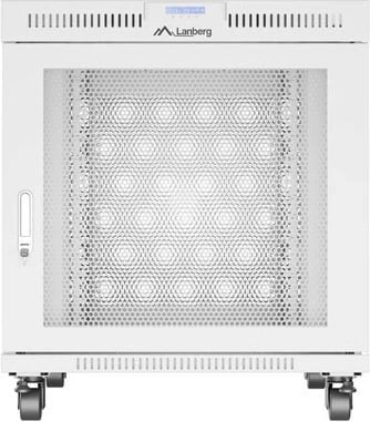 Kasë rack LANBERG 19 inch 15U 800x1000mm, ngjyrë hiri, derë perforuese LCD