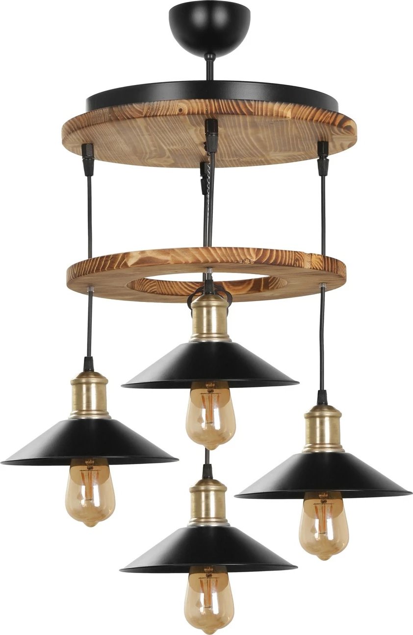 Llambë tavani druri, Opviq, 8363-4T, kafe dhe e zezë