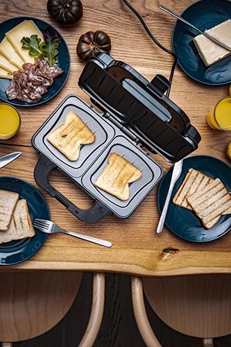 Toster sanduiçesh, Adler, CR 3054, 2 sanduiçe, 900W/1300W, pllaka jo ngjitëse, XL, 28.5x15.2 cm