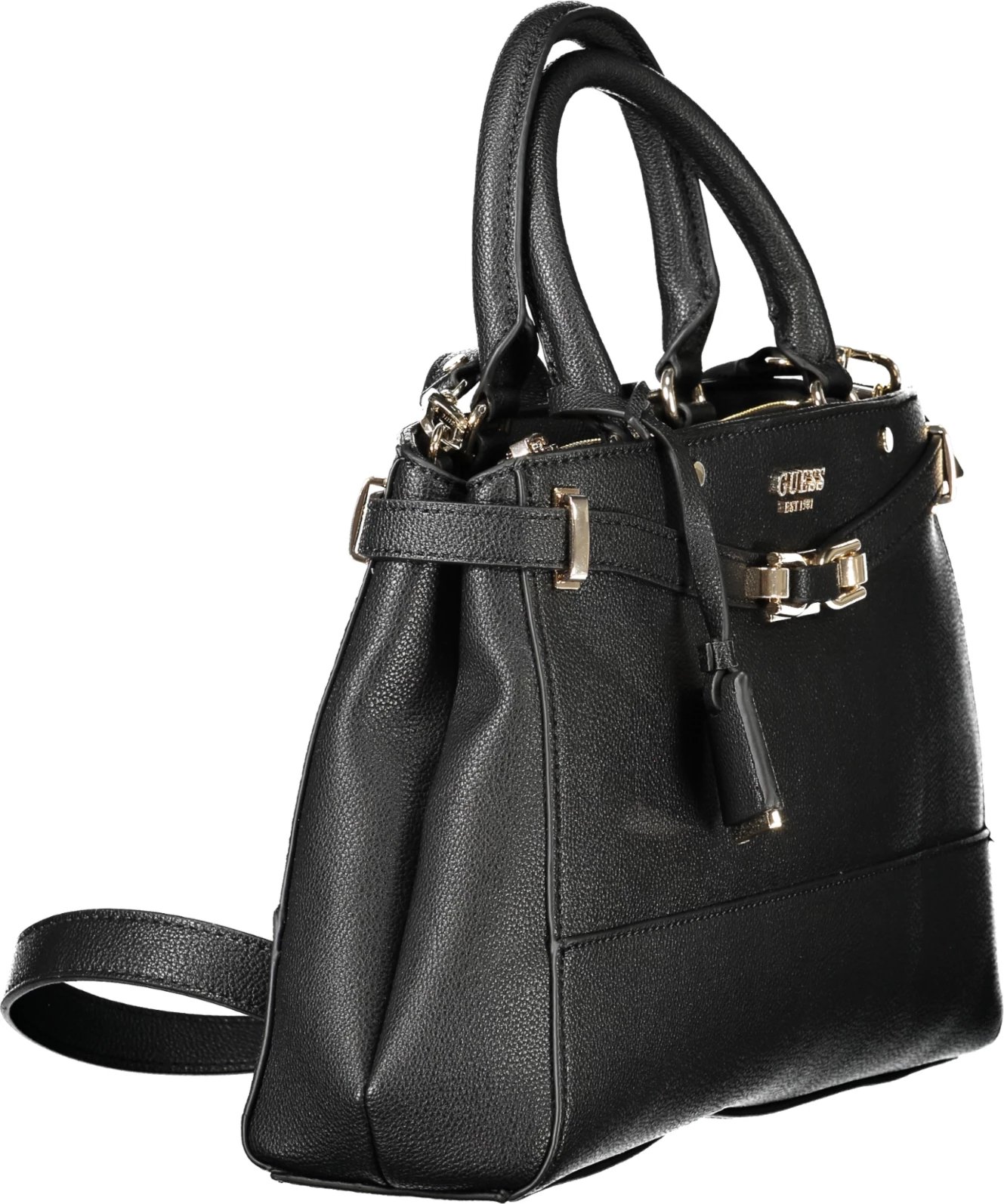 Çantë GUESS JEANS Silvye femra, e zezë Çantë GUESS JEANS Silvye femra, e zezë