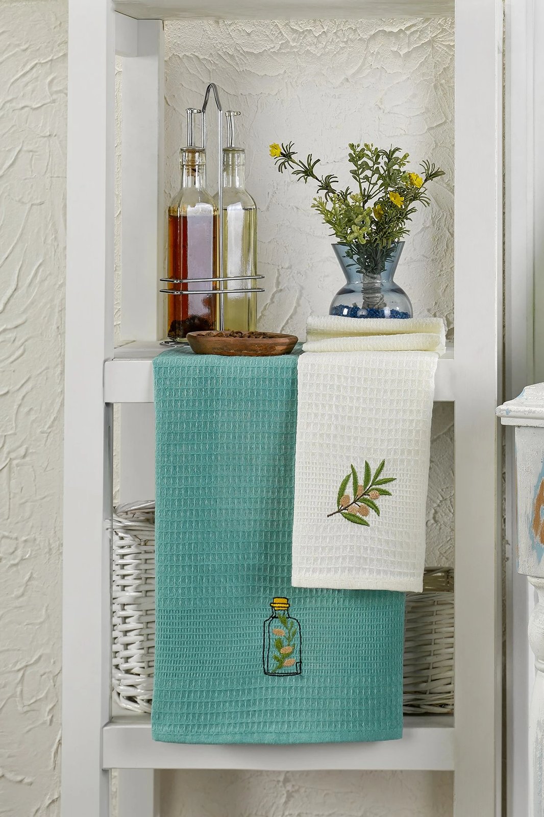 Set peshqirësh kuzhine (6 copë), Mijolnir, ngjyrë ulliri