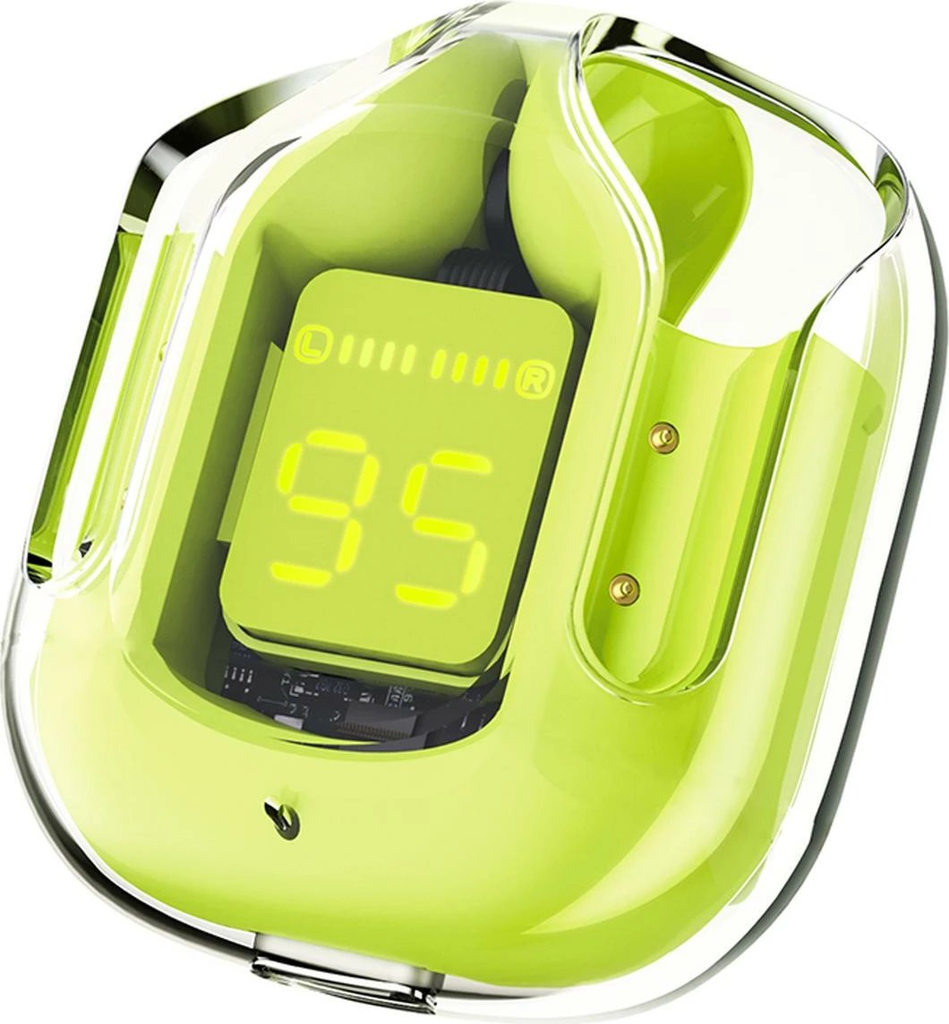 Kufje Acefast T6 TWS, wireless, Bluetooth 5.0, me kuti karikimi, Gjelbër