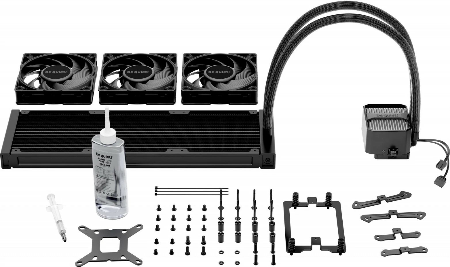 Ftohës uji AIO be quiet! Silent Loop 3, 360mm, ARGB, 3 ventilatorë, i zi