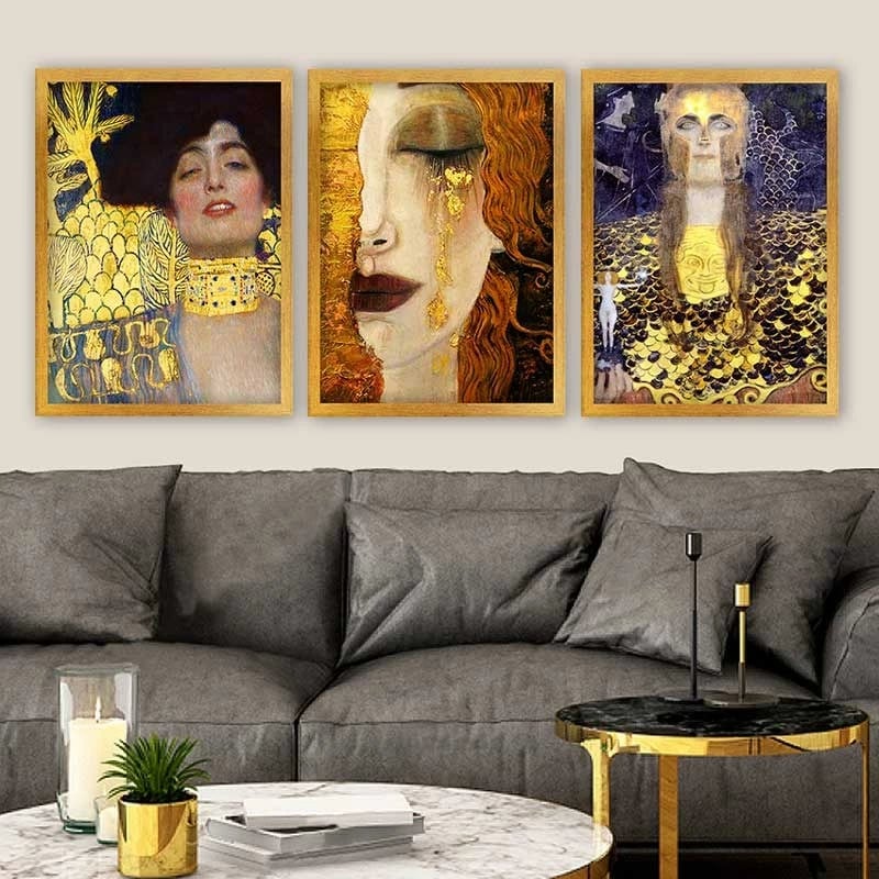 Piktura dekorative me kornizë, 3 copë, Wallity, 3AC_UN3847969_3545