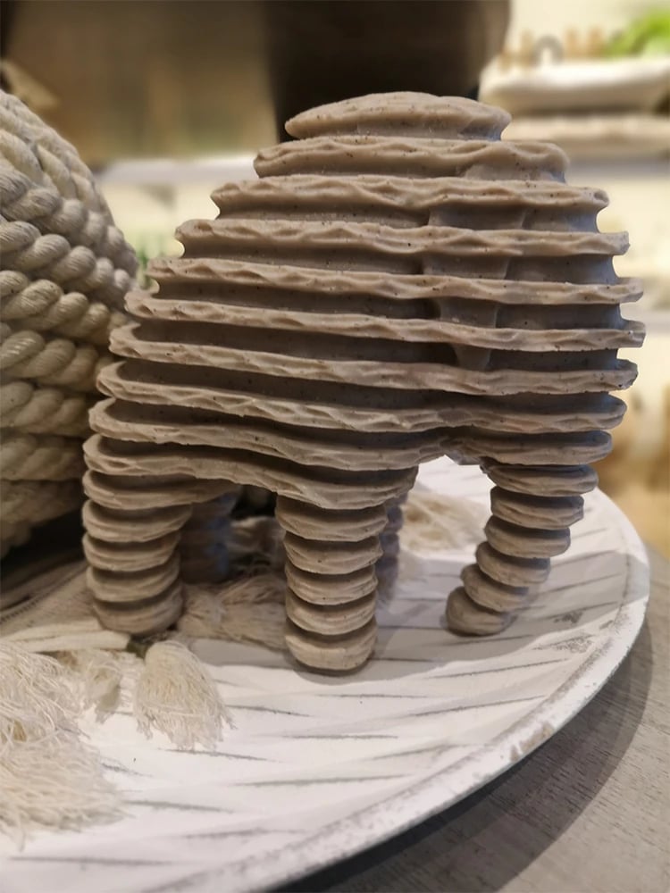 Dekor elefant Paido, polirezine, ngjyrë gri, 18x10x16cm