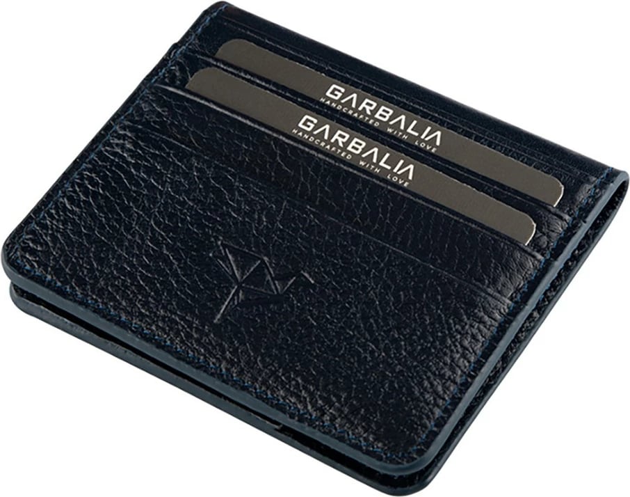 Portofol për burra, lëkurë origjinale, ngjyrë kaltër e errët, Zoozie Bags, Argenta