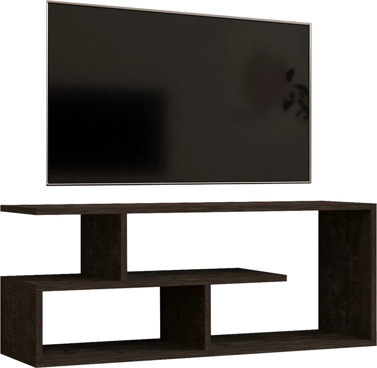 Mbajtës TV Waldo, ngjyrë e zezë-gri e errët, 100x29.5x40cm