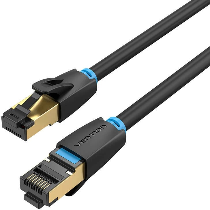 Kabllo rrjeti Vention IKABL CAT8, 10m, 40Gbps, e zezë