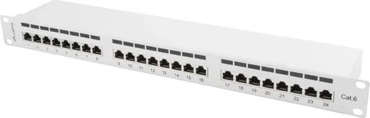 Patch panel Lanberg PPS6-1024-S, 1U, Gri