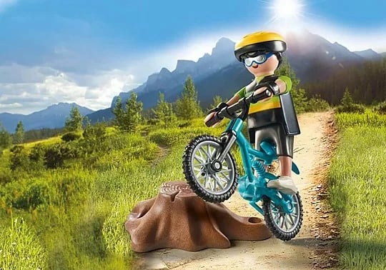 Set lodrash Playmobil Special Plus 71756 Mountain Biker, plastikë, 10 pjesë
