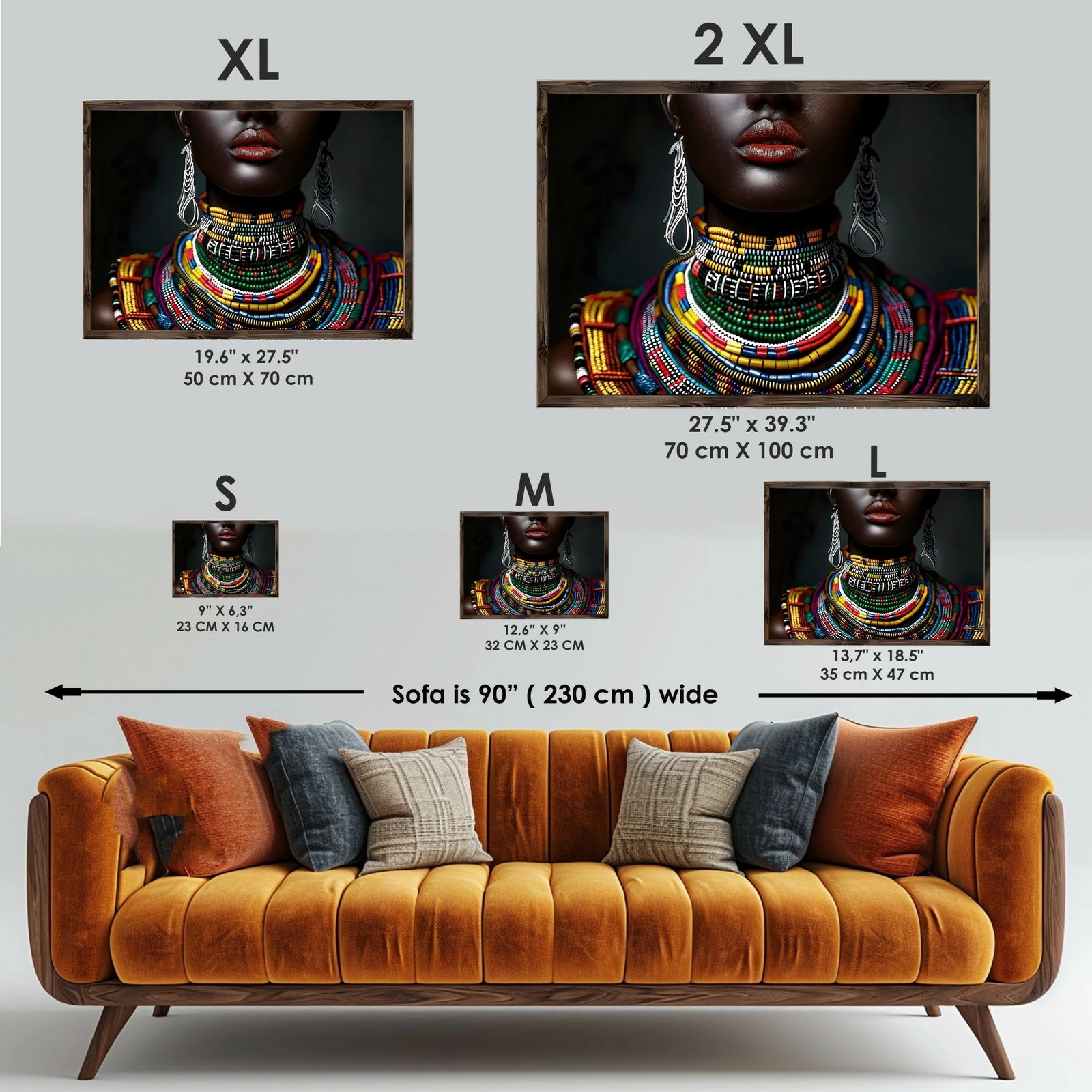 Pikturë dekorative me kornizë MDF, shumëngjyrëshe, Wallity, GE245-L