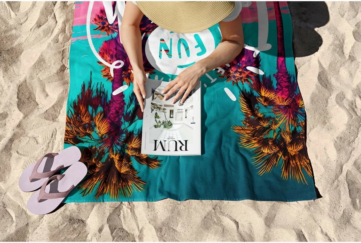 Peshqir plazhi Mijölnir, Beachfun 70, shumëngjyrësh, 70x130cm