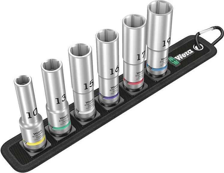 Set socket Wera 05004565001, 1/2", 6 copë, metrik, me kasë tekstili