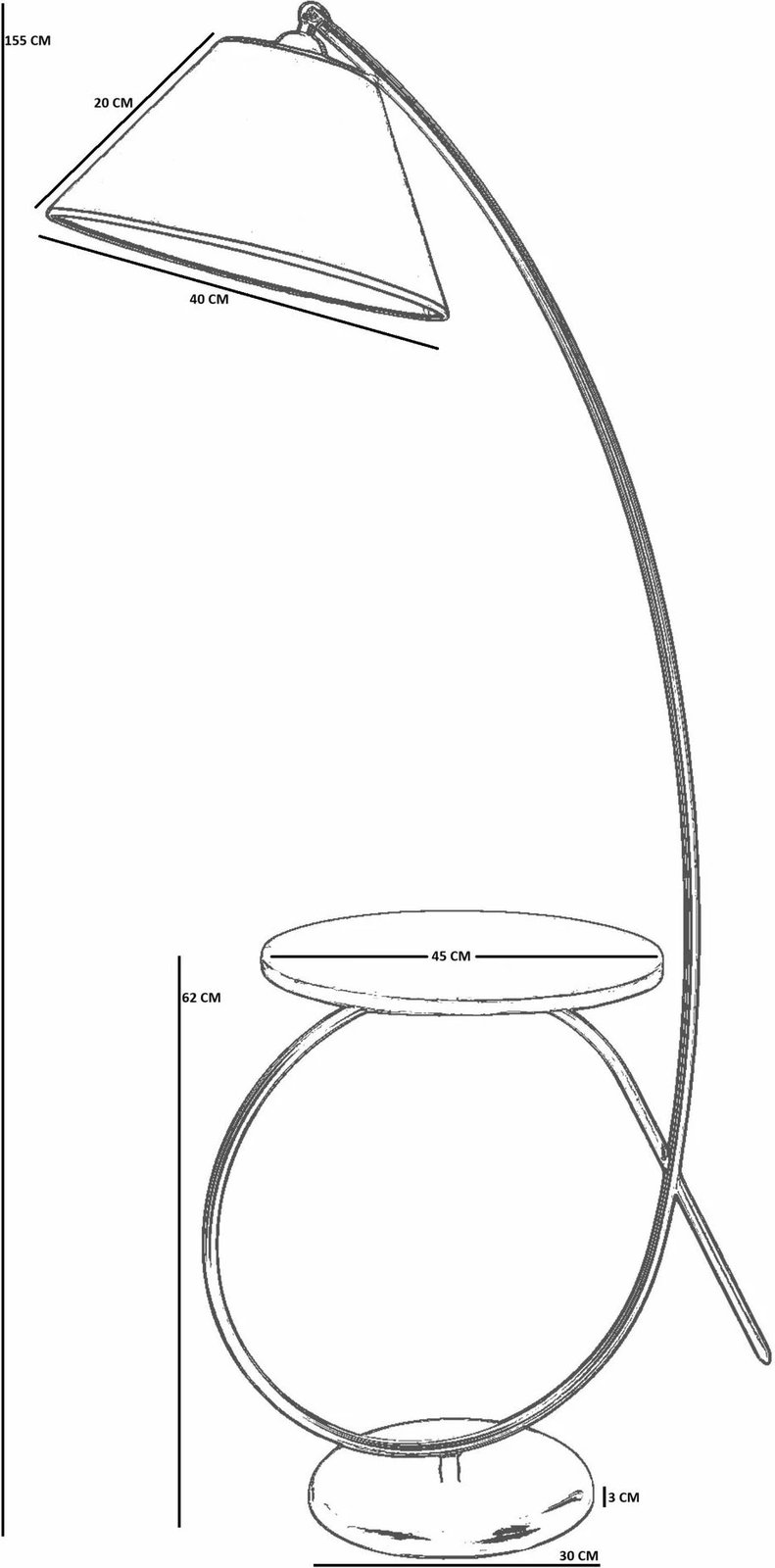 Llambë dyshemeje Opviq, krem dhe e zezë, 8968-4 Llambë dyshemeje Opviq, krem dhe e zezë, 8968-4