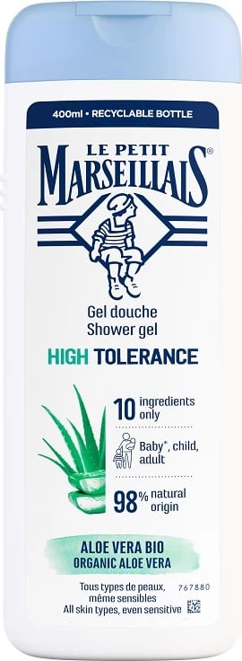 Xhel dushi Le Petit Marseillais Moisturizing High Tolerance me Aloe Vera Organike, 400ml