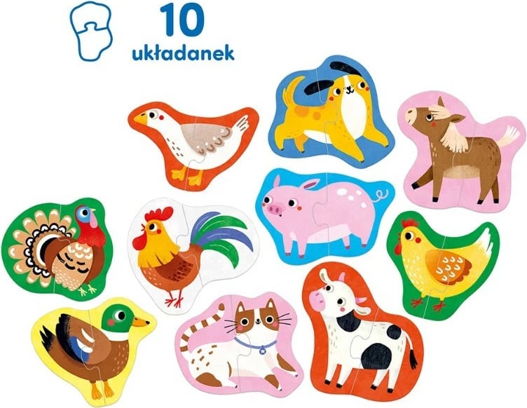 Puzzle për fëmijë CzuCzu My Animals, 20 pjesë, shumëngjyrëshe, set