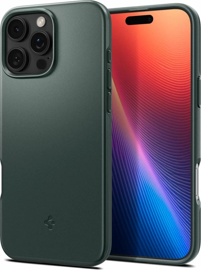 Mbështjellës, Spigen, Thin Fit Mag për iPhone 16 Pro Max, MagSafe, 1.55mm, i gjelbër