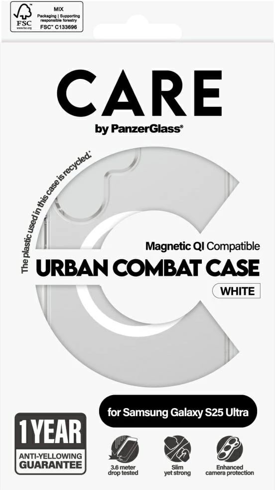 Mbështjellës PanzerGlass CARE Urban Combat për Samsung Galaxy S25 Ultra, Transparent