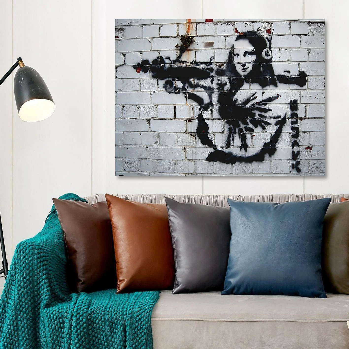 Pikturë dekorative në kanavacë, Banksy, shumëngjyrëshe, 70x100cm, KNV4555_70100