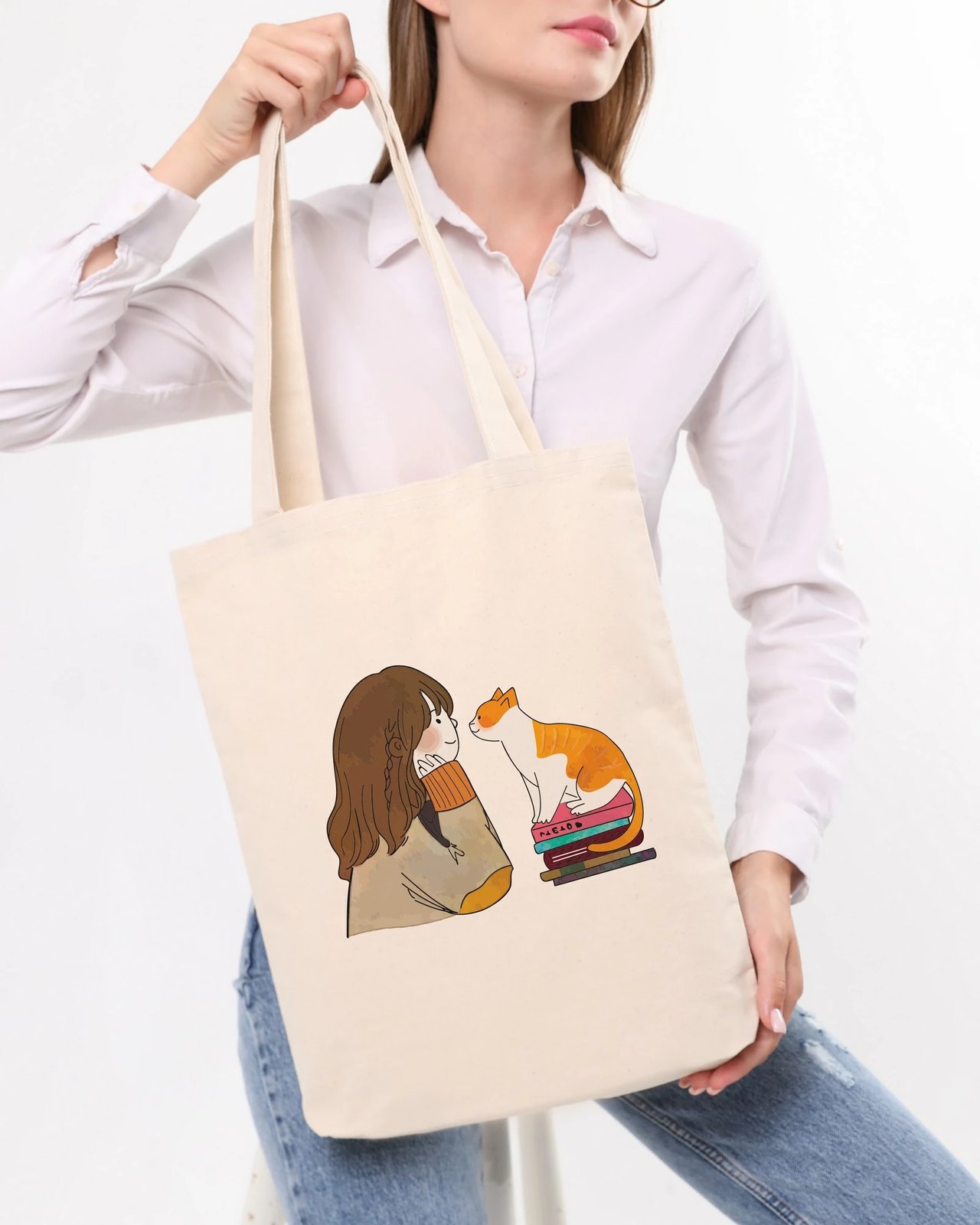 Çantë Tote Zoozie Bags, krem, 1160
