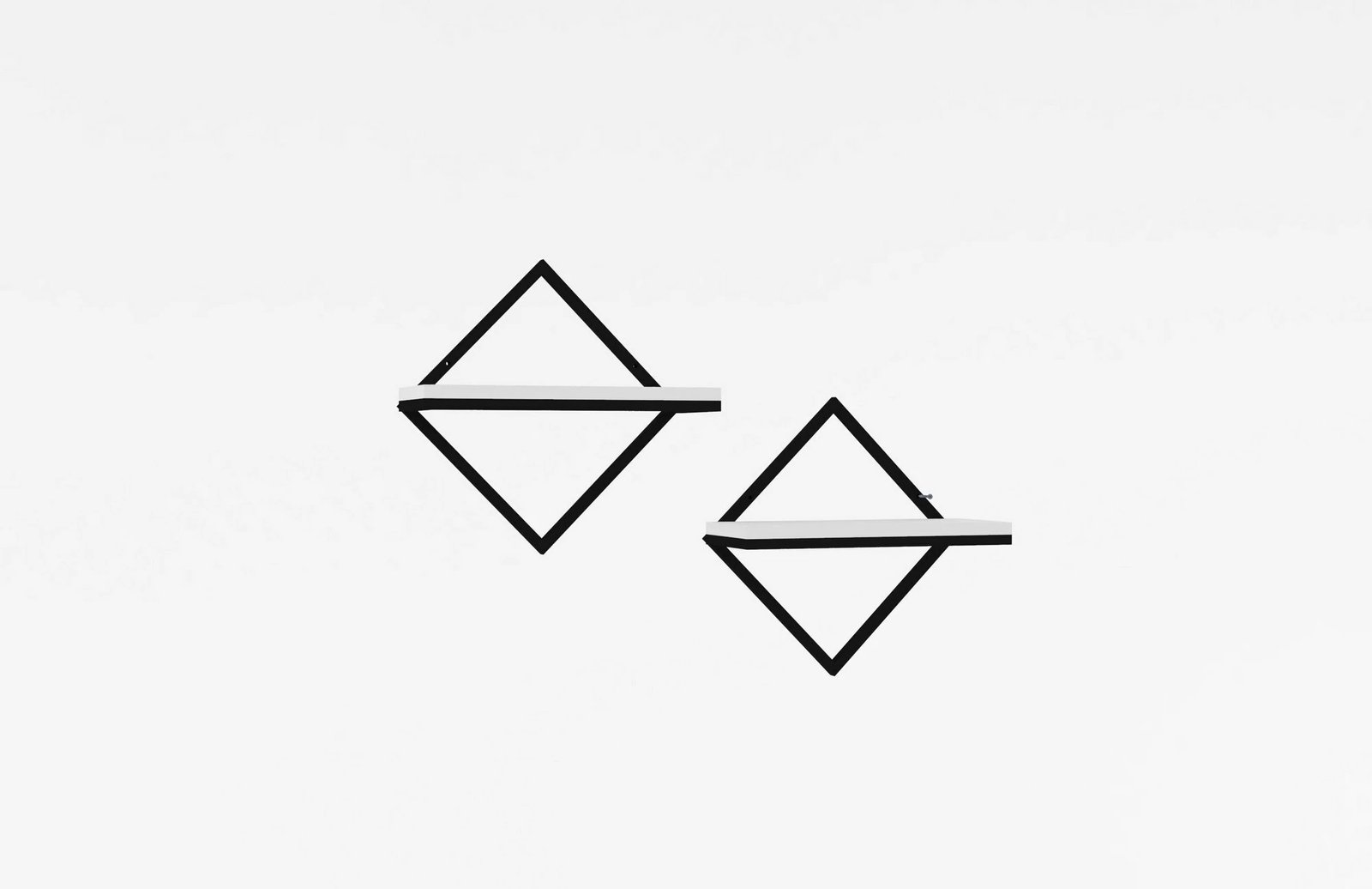 Raft muri Hanah Home, Sezo, i bardhë (2 copë)