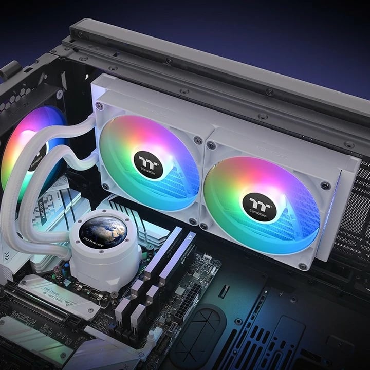 Kit ftohës me lëng Thermaltake TH280 V2 Ultra ARGB, 84.32 cfm, e bardhë