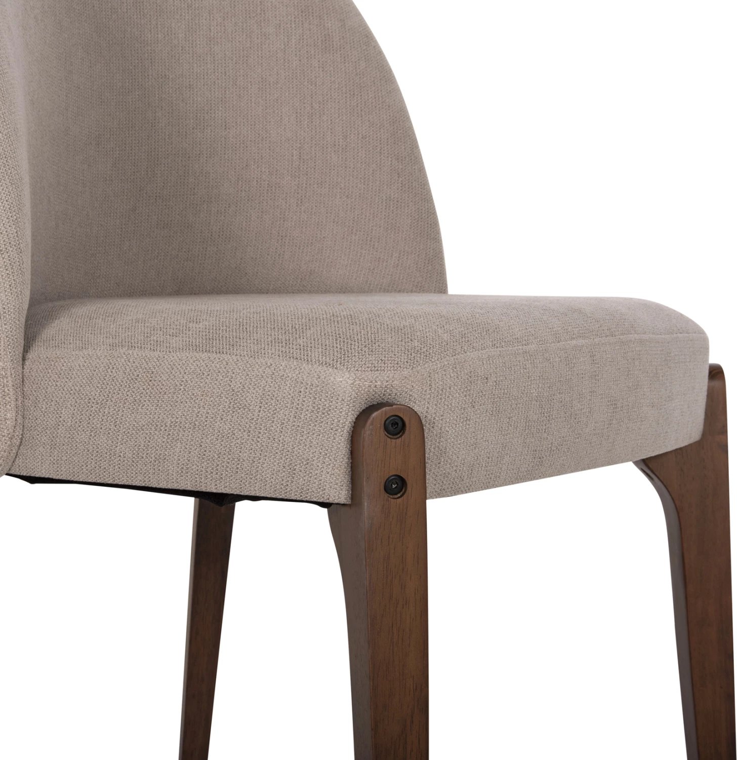 Karrige ngrënieje RAMMER FH9744.02 dru gome, ngjyrë arre, pëlhurë ecru, 57x55x86H cm., set prej 2 copë