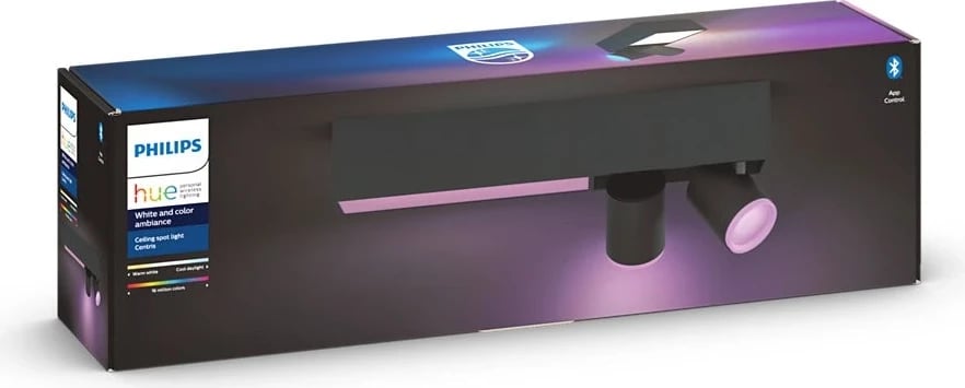 Dritat Philips Hue Centris 2-pikë, të zeza
