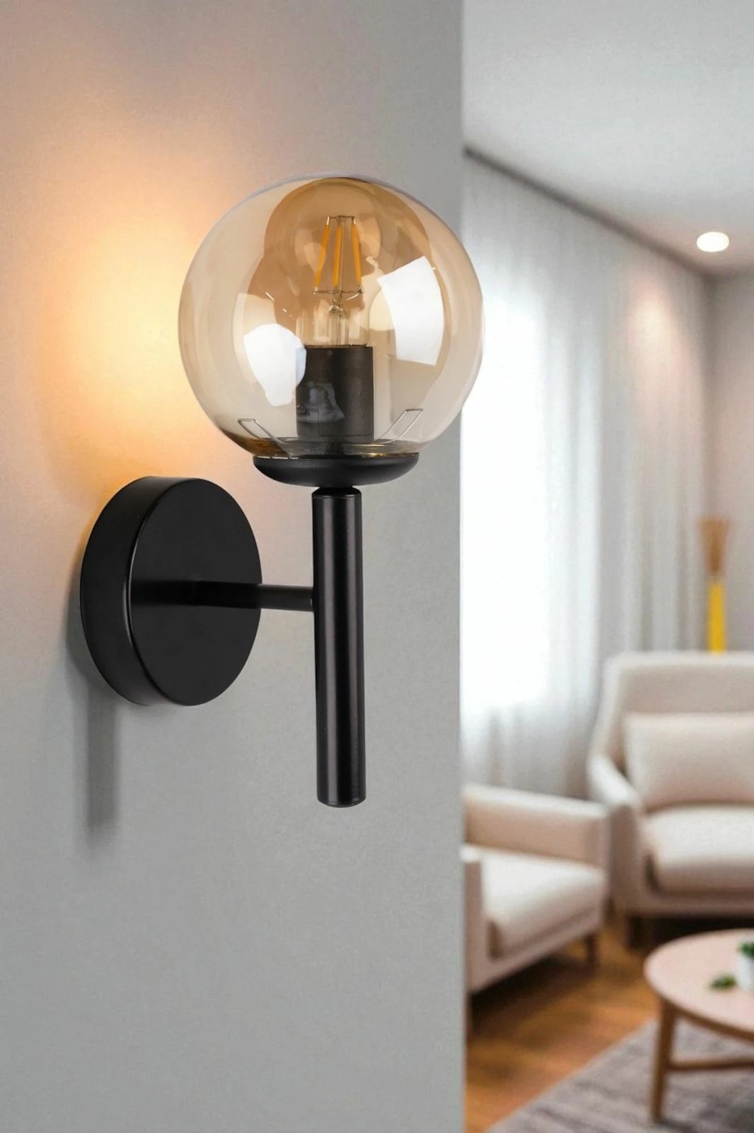 Llambë muri Opviq, 8979-1A, ngjyrë mjaltë dhe e zezë