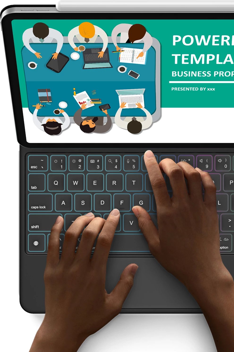 Mbështjellës me tastierë Bluetooth Dux Ducis MK Series për iPad Pro 11" (2024), i zi