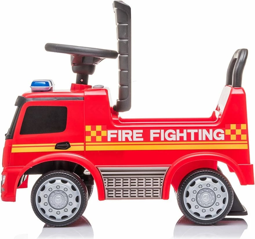 Makinë lodër me shtytje, Baby Mix, Mercedes HASICI, deri 25 kg, me drita e tinguj, 12m+, e kuqe