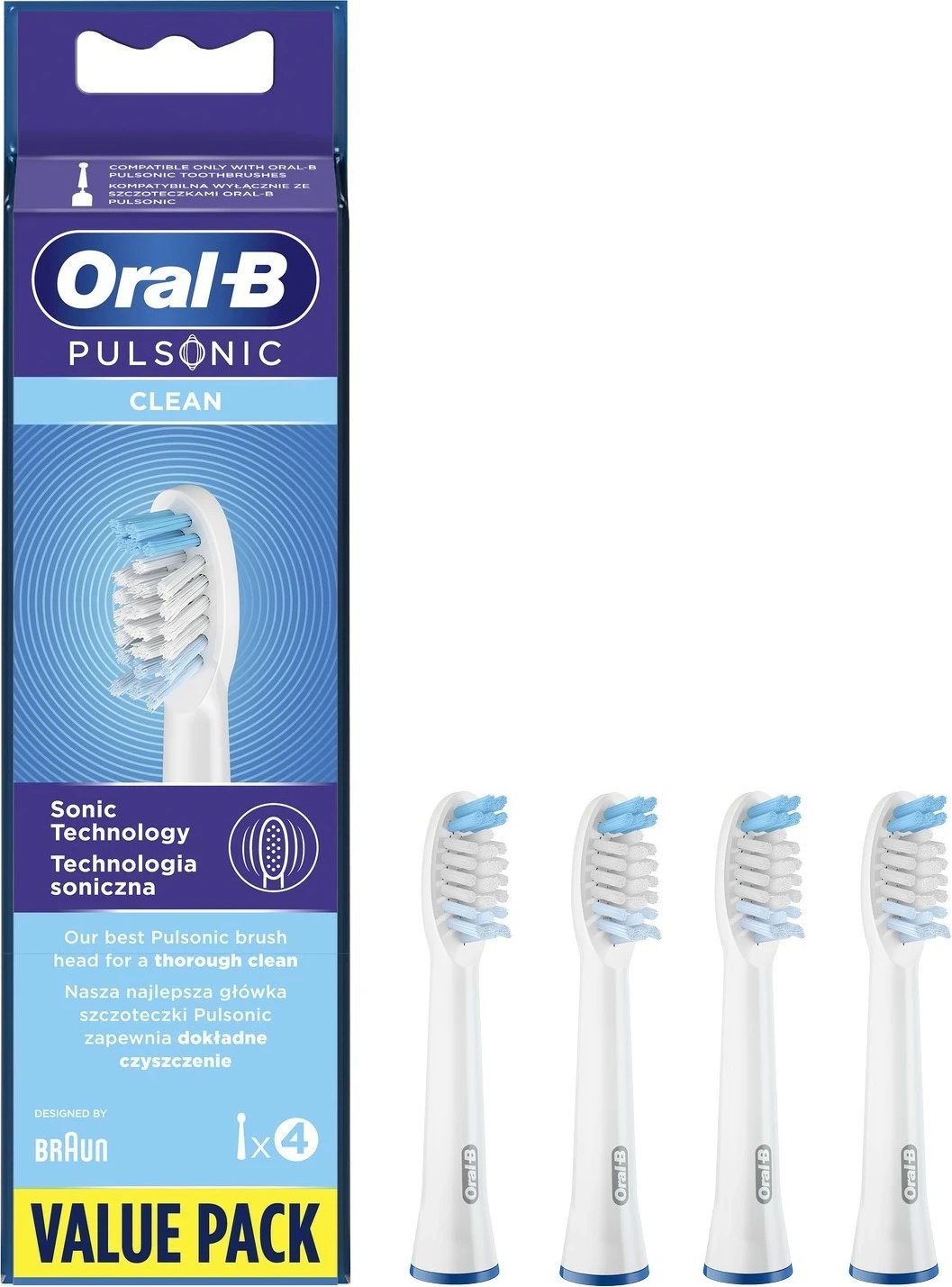 Koka furçash për dhëmbë Oral-B Pulsonic, të bardhë-kaltër