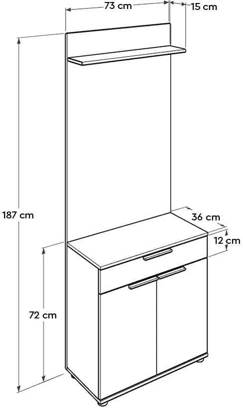 Stendë korridori Hanah Home, Prt-521-Bb-1, e bardhë