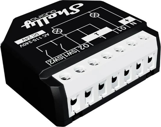 Smart switch Shelly Qubino WAVE 2PM, wireless, Z-Wave, i zi